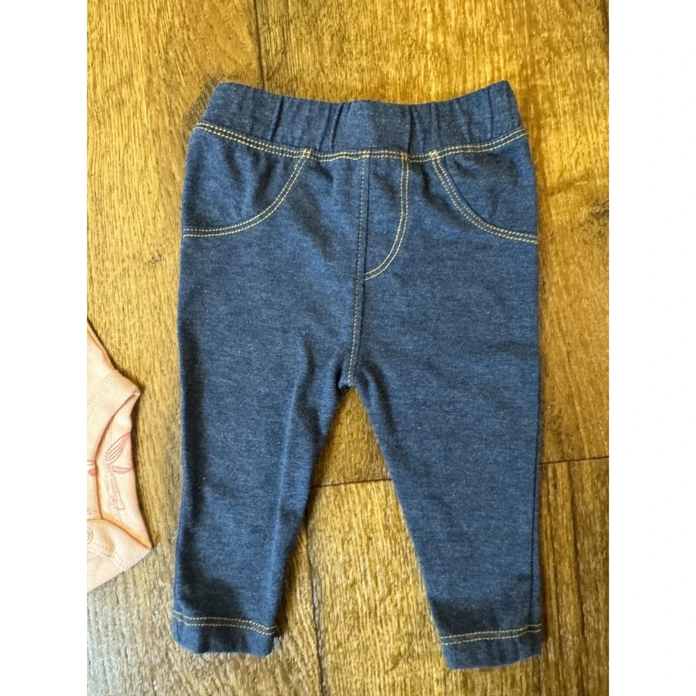 Carters Baby Girl 3 Months Outfits Ruffled Pants Jeans Shirts Spring Clothes Lot